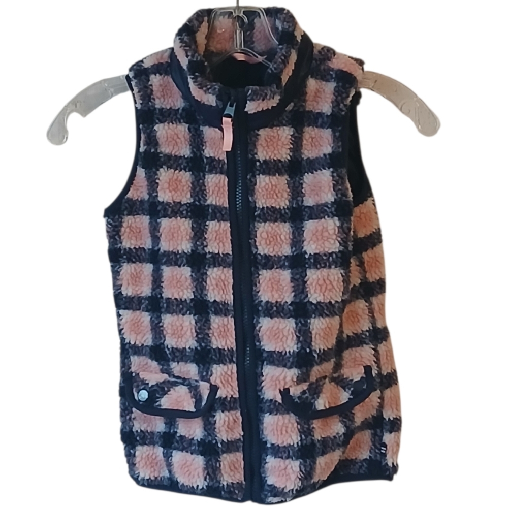 Nautica Girls Pink & Blue Sherpa Vest Size 6X